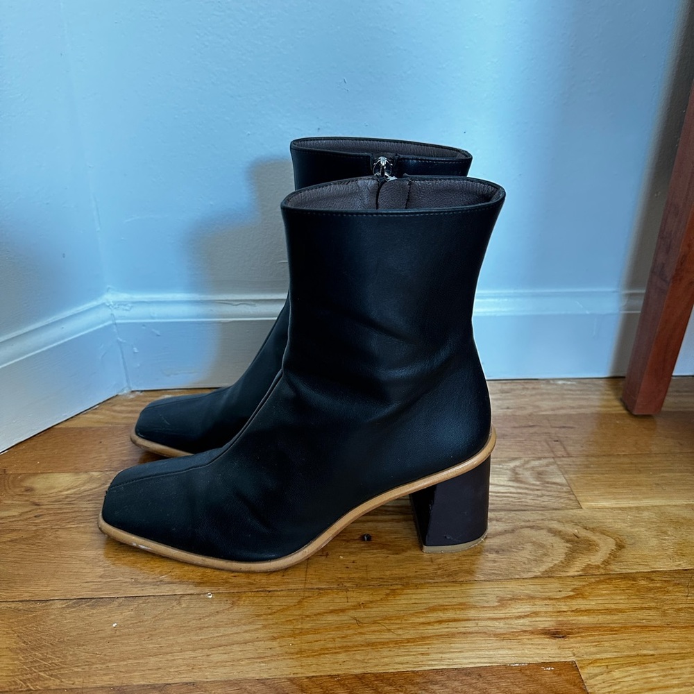 Alohas West Dark Gray Vegan Leather Boots